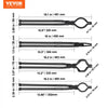 VEVOR Blacksmith Tongs, 18” 4 PCS, V-Bit Bolt Tongs, Wolf Jaw Tongs, Z V-Bit Tongs and Gripping Tongs, Carbon Steel Forge Tongs with A3 Steel Rivets, for Beginner and Seasoned Blacksmiths, Bladesmiths