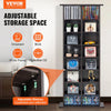 VEVOR Media Storage Cabinet, 8-layer DVD Shelf Holds up to 464 CDs, Adjustable CD Shelves 16 Compartments, Protects & Organizes Music, Movie, Video Games or Memorabilia Collections, Espresso