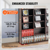 VEVOR Media Storage Cabinet, 9-layer DVD Shelf Holds up to 756 CDs, Adjustable CD Shelves 27 Compartments, Protects & Organizes Music, Movie, Video Games or Memorabilia Collections, Espresso