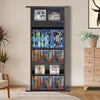 VEVOR Media Storage Cabinet, 5-layer DVD Shelf Holds up to 240 CDs, Adjustable CD Shelves, Protects & Organizes Music, Movie, Video Games or Memorabilia Collections, Espresso