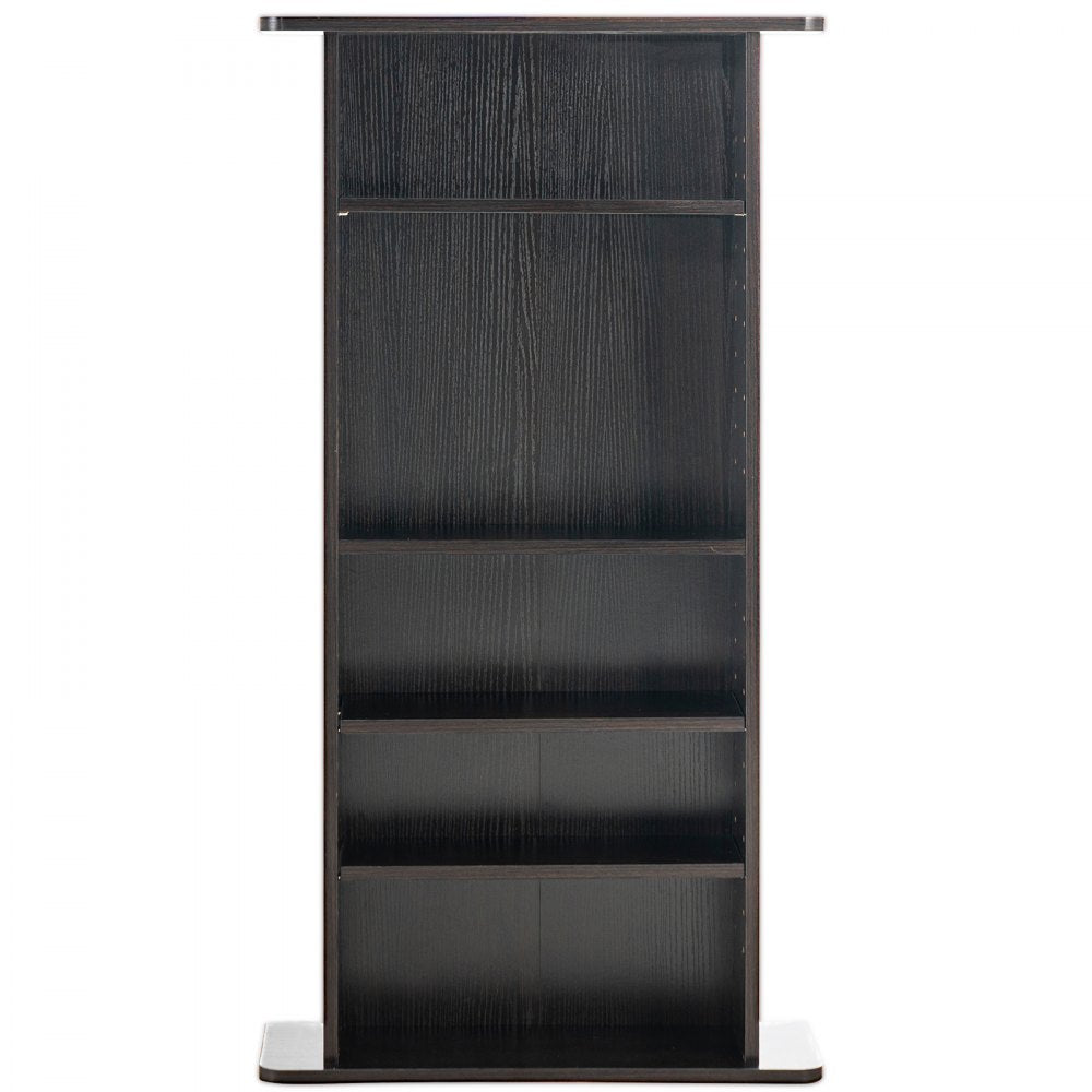 VEVOR Media Storage Cabinet, 5-layer DVD Shelf Holds up to 240 CDs, Adjustable CD Shelves, Protects & Organizes Music, Movie, Video Games or Memorabilia Collections, Espresso