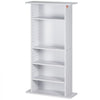 VEVOR Media Storage Cabinet, 5-layer DVD Shelf Holds up to 240 CDs, Adjustable CD Shelves, Protects & Organizes Music, Movie, Video Games or Memorabilia Collections, White