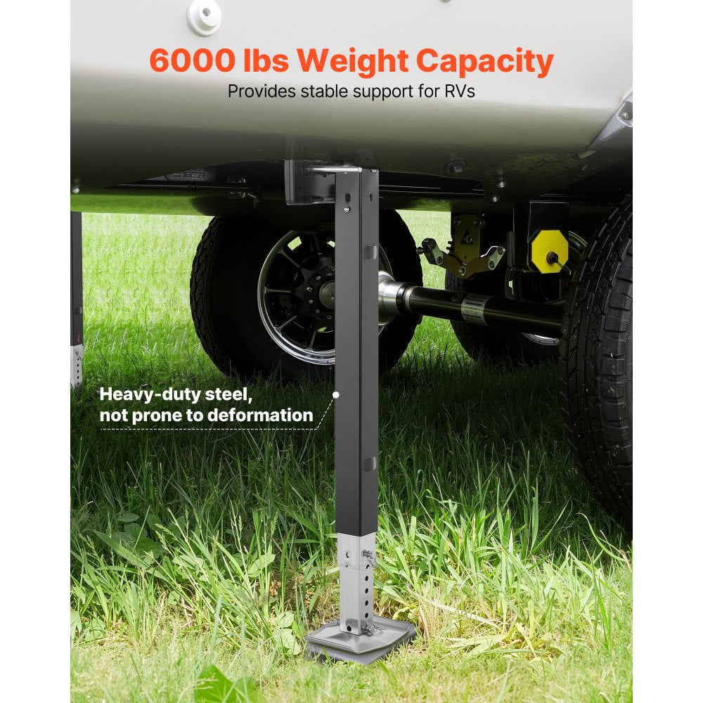 VEVOR RV Follow Fifth Wheel Landing Gear Leg 179014, 32.5-Inch 5th Wheel Landing Gear Universal Replacement Compatible with Lippert Venture, Atwood, Stromberg Carlson Systems, with Pin and Base, Black