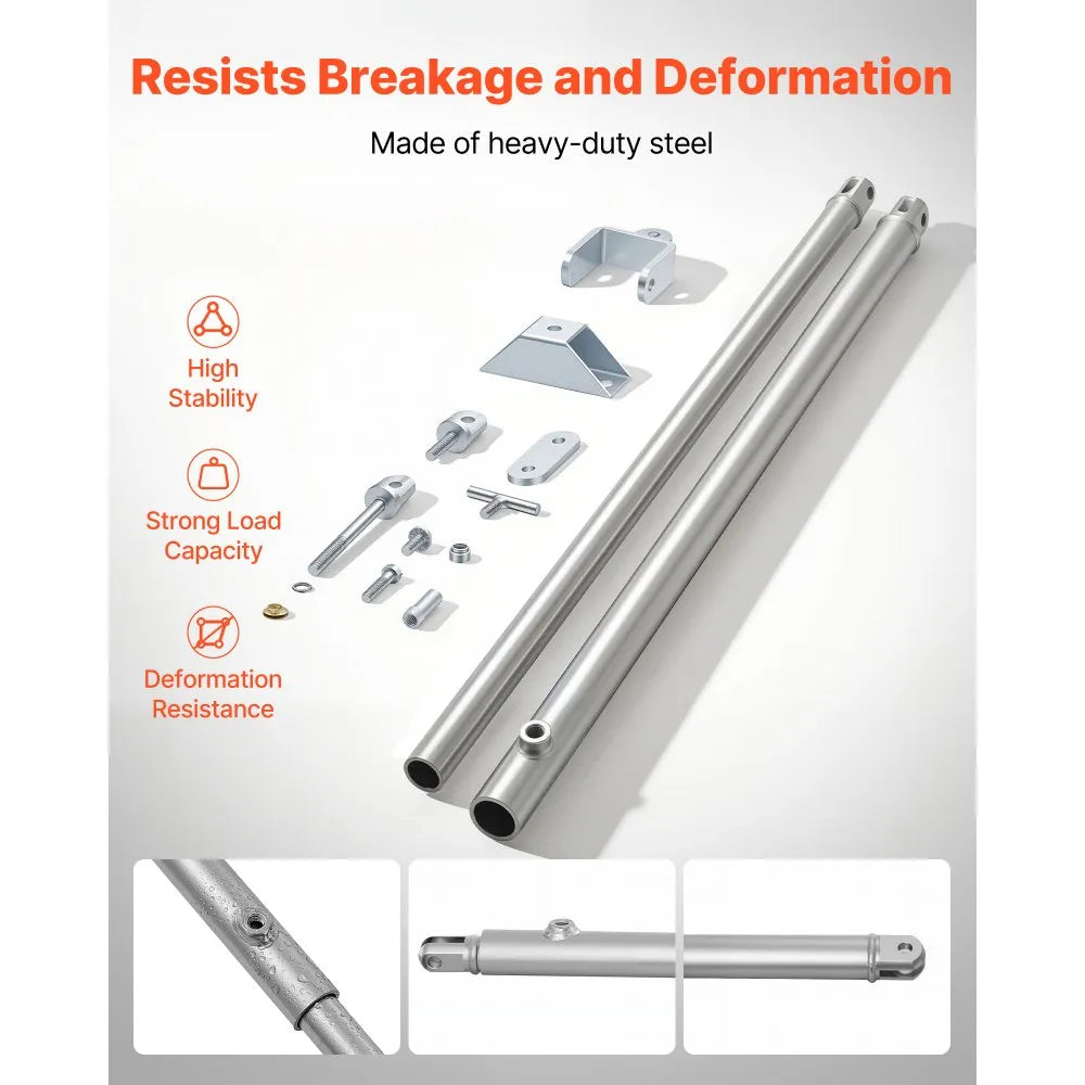 VEVOR JT's Strong Arm Jack Stabilizer Kit 191023, Fits for 5th Wheel RV and Travel Trailer Kit, Fifth-Wheel Jack Stabilizer for Telescopic System, Reduces Chassis Movement, Easy Bolt-On Installation