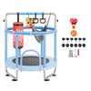 VEVOR 55" Kids Trampoline, 4.6FT Indoor Outdoor Trampoline, Mini Toddler Recreational Trampolinewith Safety Enclosure Net and Basketball Hoop, Birthday Gifts Christmas Toys for 3+ Years Children, Blue