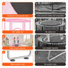 VEVOR 55" Kids Trampoline, 4.6FT Indoor Outdoor Trampoline, Mini Toddler Recreational Trampolinewith Safety Enclosure Net and Basketball Hoop, Birthday Gifts Christmas Toys for 3+ Years Children, Pink