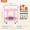 VEVOR 55" Kids Trampoline, 4.6FT Indoor Outdoor Trampoline, Mini Toddler Recreational Trampolinewith Safety Enclosure Net and Basketball Hoop, Birthday Gifts Christmas Toys for 3+ Years Children, Pink