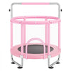 VEVOR 55" Kids Trampoline, 4.6FT Indoor Outdoor Trampoline, Mini Toddler Recreational Trampolinewith Safety Enclosure Net and Basketball Hoop, Birthday Gifts Christmas Toys for 3+ Years Children, Pink