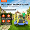 VEVOR 5FT Trampoline for Kids, 60" Indoor Outdoor Trampoline with Safety Enclosure Net, Basketball Hoop and Ocean Balls, Mini Toddler Recreational Trampoline Birthday Gifts for 3+ Years Kids