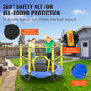 VEVOR 5FT Trampoline for Kids, 60" Indoor Outdoor Trampoline with Safety Enclosure Net, Basketball Hoop and Ocean Balls, Mini Toddler Recreational Trampoline Birthday Gifts for 3+ Years Kids