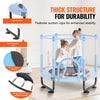VEVOR 60" Kids Trampoline, 5FT Indoor Outdoor Trampoline, Mini Toddler Recreational Trampolinewith Safety Enclosure Net and Basketball Hoop, Birthday Gifts Christmas Toys for 3+ Years Children, Blue