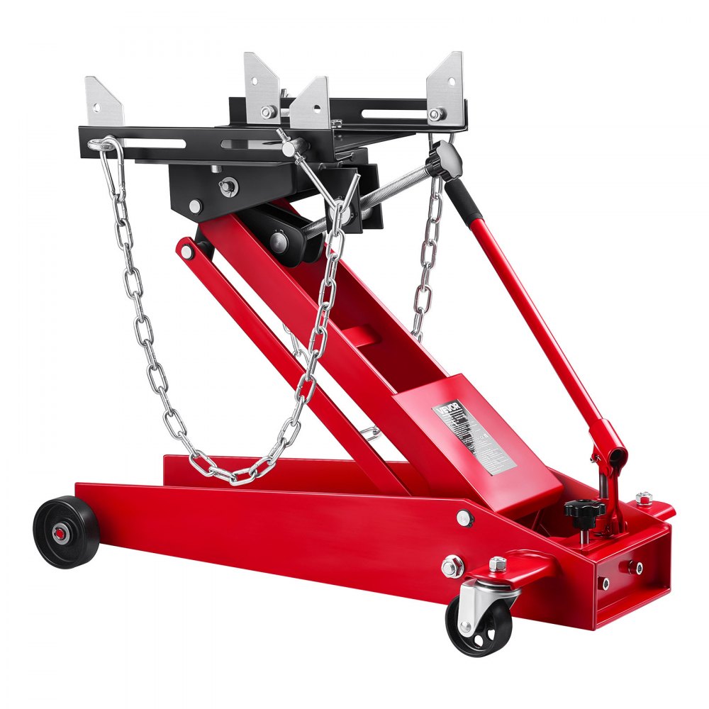 VEVOR Low Profile Floor Jack, 1000 lbs / 0.45 Ton Lifting Capacity Telescoping Transmission Floor Jack, 6.3-25.2 in Lifting Height, 360° Swivel Front wheels, Heavy-Duty Lift Hoist for Garage/Shop