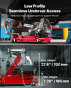 Low profile seamless undercar access - lifting range 7.28 in to 27.6 in
