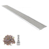 VEVOR Gutter Guard, 5 in Aluminum Gutter Cover with Stainless Steel Micro Mesh, Heavy-Duty 48ft Length, 0.04in Thick, Leaf Guard for Debris and Pine Needles, Easy DIY Install, Screws Included, 12 PCS