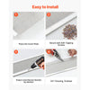 VEVOR Gutter Guard, 6 in Aluminum Gutter Cover with Stainless Steel Micro Mesh, Heavy-Duty 48ft Length, 0.04in Thick, Leaf Guard for Debris and Pine Needles, Easy DIY Install, Screws Included, 12 PCS