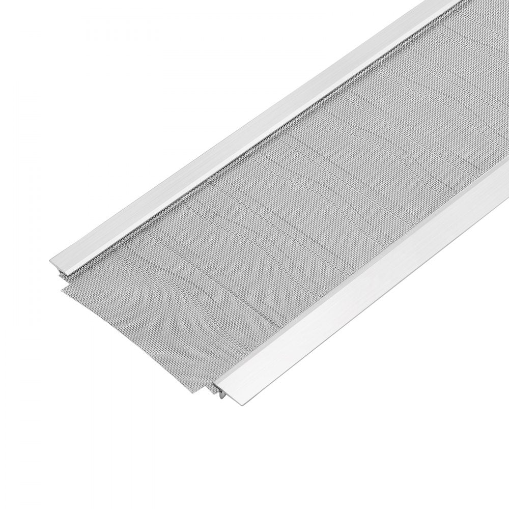 VEVOR Gutter Guard, 6 in Aluminum Gutter Cover with Stainless Steel Micro Mesh, Heavy-Duty 48ft Length, 0.04in Thick, Leaf Guard for Debris and Pine Needles, Easy DIY Install, Screws Included, 12 PCS