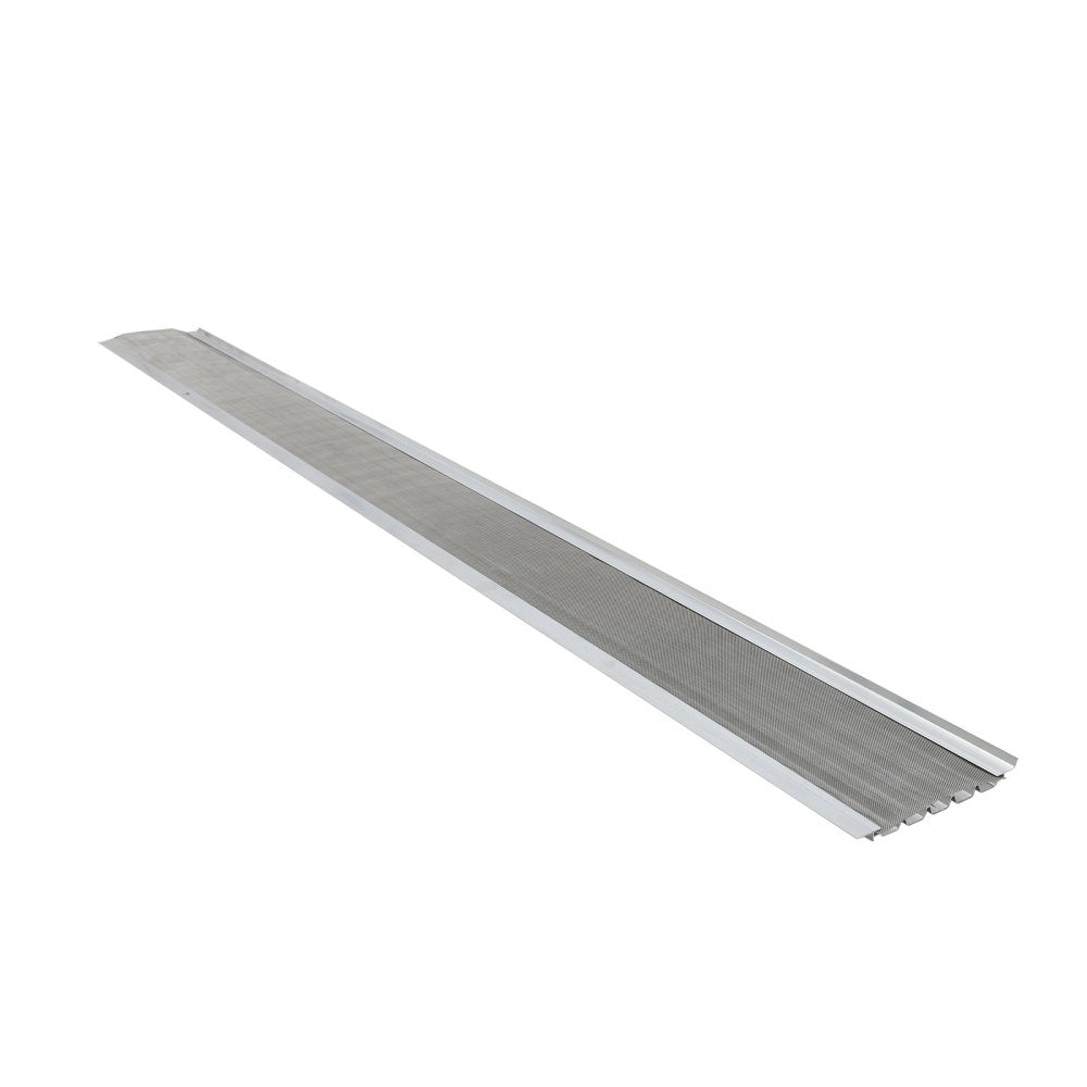VEVOR Gutter Guard, 5 in Aluminum Gutter Cover with Stainless Steel Micro Mesh, Heavy-Duty 100ft Length, 0.04in Thick, Leaf Guard for Debris and Pine Needles, Easy DIY Install, Screws Included, 20 PCS