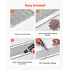 VEVOR Gutter Guard, 6 in Aluminum Gutter Cover with Stainless Steel Micro Mesh, Heavy-Duty 100ft Length, 0.04in Thick, Leaf Guard for Debris and Pine Needles, Easy DIY Install, Screws Included, 20 PCS