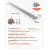 VEVOR Gutter Guard, 6 in Aluminum Gutter Cover with Stainless Steel Micro Mesh, Heavy-Duty 100ft Length, 0.04in Thick, Leaf Guard for Debris and Pine Needles, Easy DIY Install, Screws Included, 20 PCS