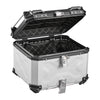 VEVOR Motorcycle Top Case 55L Universal Aluminum Hard Motorcycle Tail Case, Waterproof Detachable Motorbike Top Box with Security Lock & Leather Liner for Luggage Storage