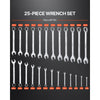 VEVOR Combination Wrench Set, 25-Piece Open End Wrench Set with Roll-up Pouch, Carbon Steel Wrench Set  Metric 6 mm to 32 mm, Ideal for General Household, Garage, Workshop, Auto Repairs, Emergency