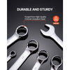 VEVOR Combination Wrench Set, 25-Piece Open End Wrench Set with Roll-up Pouch, Carbon Steel Wrench Set  Metric 6 mm to 32 mm, Ideal for General Household, Garage, Workshop, Auto Repairs, Emergency
