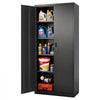 VEVOR Metal Storage Cabinet 68.9 in Lockable Steel Garage Cabinet Black, for Pantry, Warehouse, Basement, Laundry, Office, 5 Tiers Tool Storage with 4 Adjustable Shelves, 2 Magnetic Doors, 2 Keys