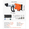 VEVOR Demolition Jack Hammer 2200 W 1950 BPM Concrete Breaker 6pcs Chisels, For Trenching and Hole Breaking, 360° Swiveling Front Handle, Heavy Duty Electric Jack Hammer with Gloves, Carrying Case