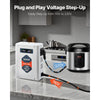 VEVOR Step Up Voltage Converter, 3000VA, Heavy Duty Voltage Power Converter, 110V to 220V Power Transformer, with 2 EU Outlets, USB Output, LCD Display, Temperature Protection, for 220V Appliances