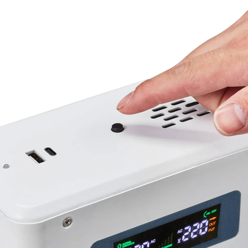 VEVOR Step Up Voltage Converter, 3000VA, Heavy Duty Voltage Power Converter, 110V to 220V Power Transformer, with 2 EU Outlets, USB Output, LCD Display, Temperature Protection, for 220V Appliances