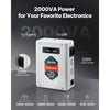 VEVOR Step Up Voltage Converter, 2000VA, Heavy Duty Voltage Power Converter, 110V to 220V Power Transformer, with 2 EU Outlets, USB Output, LCD Display, Temperature Protection, for 220V Appliances