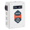 VEVOR Step Up Voltage Converter, 2000VA, Heavy Duty Voltage Power Converter, 110V to 220V Power Transformer, with 2 EU Outlets, USB Output, LCD Display, Temperature Protection, for 220V Appliances