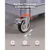 VEVOR Utility Cart, 550 lbs Capacity, 2 Tier Service Cart with 360° Swivel & Fixed Wheels (2 with Brakes), Heavy Duty Plastic Rolling with Storage Tray, Tool Storage for Garage Warehouse Workshop