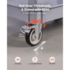 VEVOR Utility Cart, 550 lbs Capacity, 2 Tier Service Cart with 360° Swivel & Fixed Wheels (2 with Brakes), Heavy Duty Plastic Rolling with Storage Tray, Tool Storage for Garage Warehouse Workshop Gray