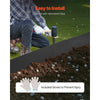 VEVOR Steel Landscape Edging, 3 Packs 40 x 8 in Rust-Resistant Metal Landscape Edging, Bendable Garden Edging Border, Heavy Duty Lawn Edging, Easy-to-Install, Flower Bed Yard Pathway Divider Black