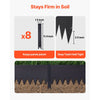 VEVOR Galvanized Steel Landscape Edging, 6-Pack 40 x 10 Inch Metal Edging for Landscaping with 8 Mounting Clips, Heavy Duty Metal Garden Edge Border for Flower Bed, Yard Pathway, Black