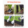 VEVOR Galvanized Steel Landscape Edging, 6-Pack 40 x 10 Inch Metal Edging for Landscaping with 8 Mounting Clips, Heavy Duty Metal Garden Edge Border for Flower Bed, Yard Pathway, Black