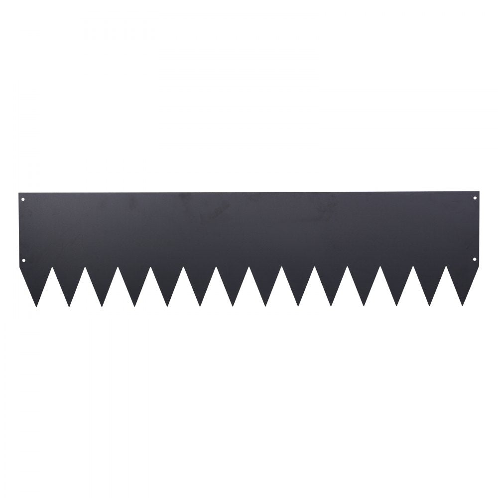 VEVOR Galvanized Steel Landscape Edging, 6-Pack 40 x 10 Inch Metal Edging for Landscaping with 8 Mounting Clips, Heavy Duty Metal Garden Edge Border for Flower Bed, Yard Pathway, Black