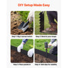 VEVOR Galvanized Steel Landscape Edging, 12-Pack 40 x 6 Inch Metal Edging for Landscaping with 14 Mounting Clips, Heavy Duty Metal Garden Edge Border for Flower Bed, Yard Pathway, Black