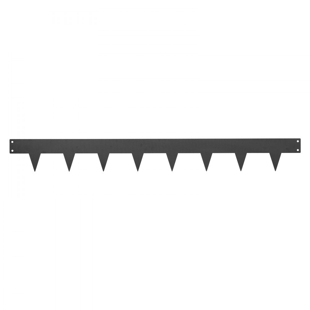 VEVOR Galvanized Steel Landscape Edging, 10-Pack 40 x 4.5 Inch Metal Edging for Landscaping with 11 Mounting Clips, Heavy Duty Metal Garden Edge Border for Flower Bed, Yard Pathway, Black
