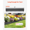 VEVOR Galvanized Steel Landscape Edging, 12-Pack 40 x 8 Inch Metal Edging for Landscaping with 14 Mounting Clips, Heavy Duty Metal Garden Edge Border for Flower Bed, Yard Pathway, Black
