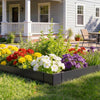 VEVOR Galvanized Steel Landscape Edging, 12-Pack 40 x 8 Inch Metal Edging for Landscaping with 14 Mounting Clips, Heavy Duty Metal Garden Edge Border for Flower Bed, Yard Pathway, Black