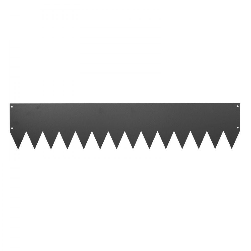 VEVOR Galvanized Steel Landscape Edging, 12-Pack 40 x 8 Inch Metal Edging for Landscaping with 14 Mounting Clips, Heavy Duty Metal Garden Edge Border for Flower Bed, Yard Pathway, Black