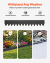VEVOR Galvanized Steel Landscape Edging, 24-Pack 40 x 6 Inch Metal Edging for Landscaping with 26 Mounting Clips, Heavy Duty Metal Garden Edge Border for Flower Bed, Yard Pathway, Black