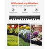 VEVOR Galvanized Steel Landscape Edging, 6-Pack 40 x 6 Inch Metal Edging for Landscaping with 6 Mounting Clips, Bendable Metal Garden Edge Border for Flower Bed, Yard Pathway, Black
