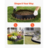 VEVOR Galvanized Steel Landscape Edging, 6-Pack 40 x 6 Inch Metal Edging for Landscaping with 6 Mounting Clips, Bendable Metal Garden Edge Border for Flower Bed, Yard Pathway, Black