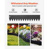 VEVOR Galvanized Steel Landscape Edging, 6-Pack 40 x 8 Inch Metal Edging for Landscaping with 6 Mounting Clips, Bendable Metal Garden Edge Border for Flower Bed, Yard Pathway, Black