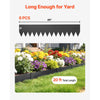 VEVOR Galvanized Steel Landscape Edging, 6-Pack 40 x 8 Inch Metal Edging for Landscaping with 6 Mounting Clips, Bendable Metal Garden Edge Border for Flower Bed, Yard Pathway, Black