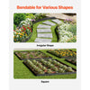 VEVOR Steel Landscape Edging, 5 Packs 39 x 4 in Rust-Resistant Metal Landscape Edging, Bendable Garden Edging Border, Heavy Duty Lawn Edging, Easy-to-Install, Flower Bed Yard Pathway Divider Black