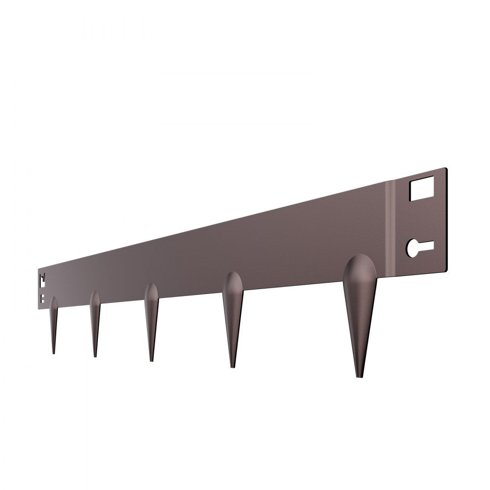 VEVOR Steel Landscape Edging, 5 Packs 39 x 3 in Rust-Resistant Metal Landscape Edging, Bendable Garden Edging Border, Heavy Duty Lawn Edging, Easy-to-Install, Flower Bed Yard Pathway Divider Brown